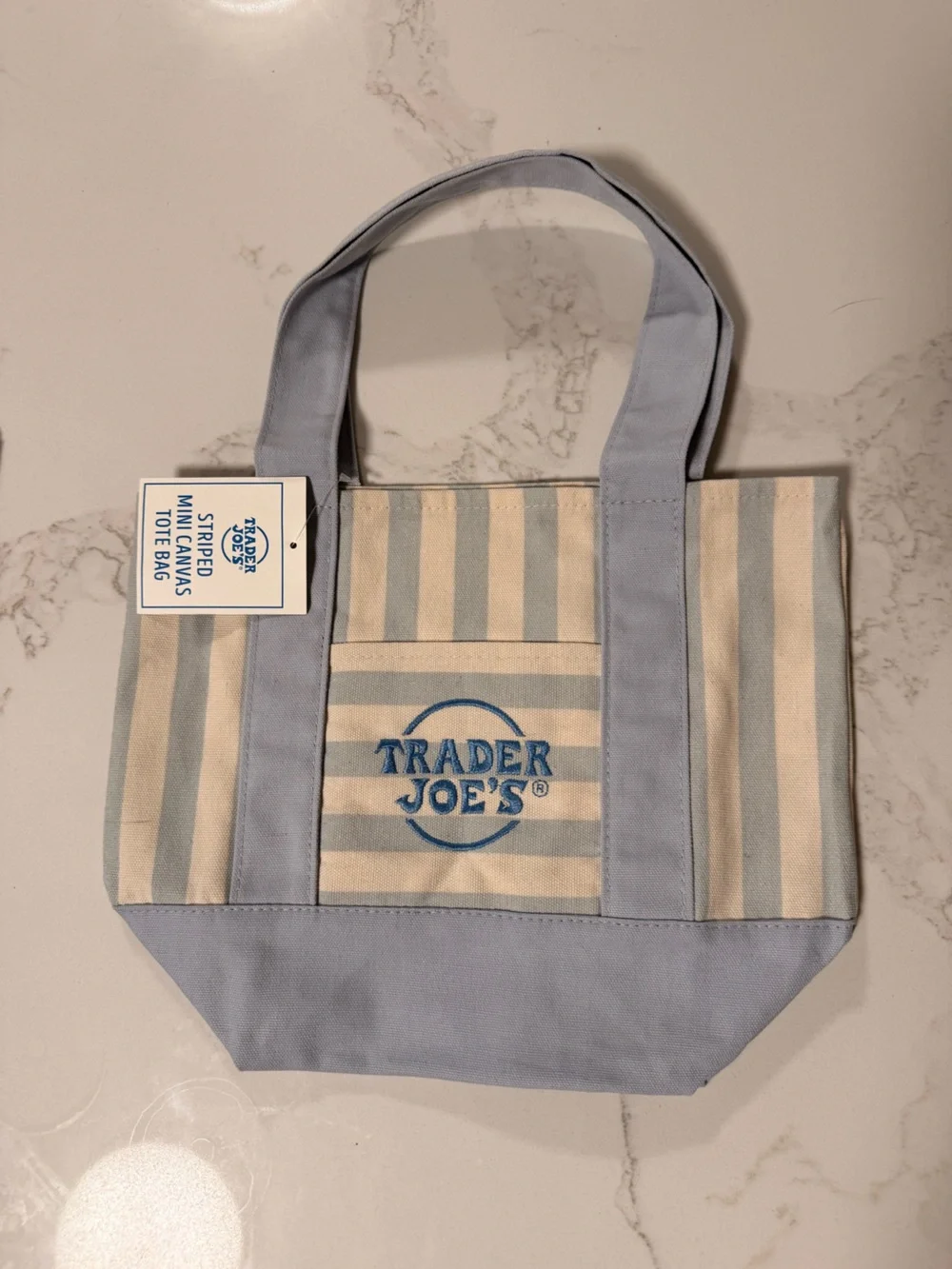 Trader Joe’s Blue & White Striped Mini Tote
